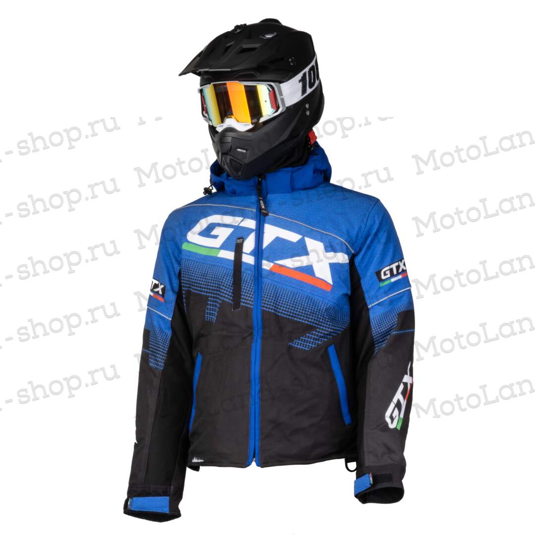 Куртка для снегохода GTX №1 black-blue (текстиль) (XXXL)