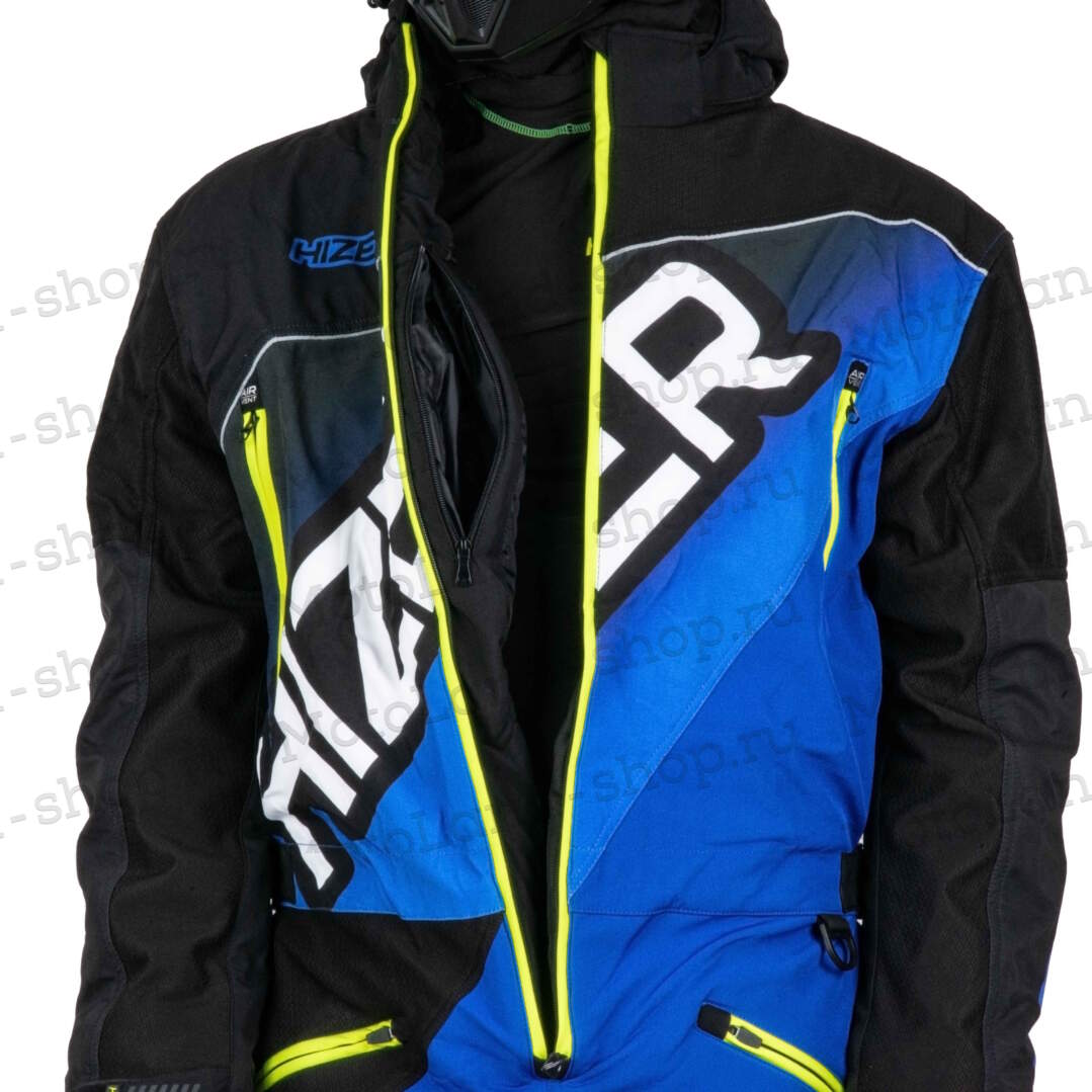Комбинезон для снегохода HIZER №2 black-blue (текстиль) (XL)