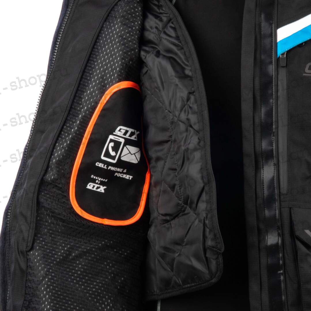 Куртка мотоциклетная (текстиль) женская GTX EJ-2424 BLACK/LIGHT BLUE (XL)