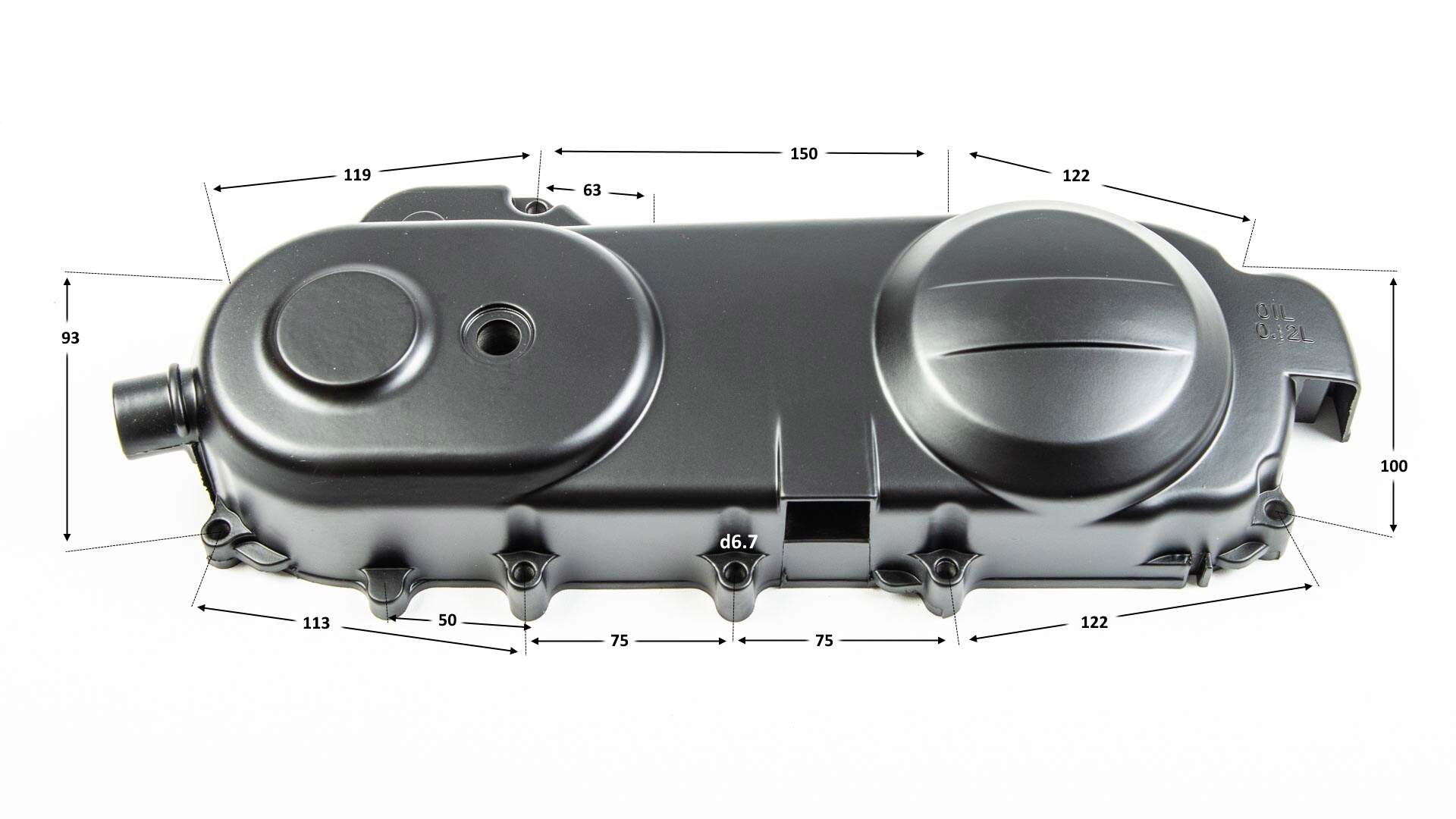 Крышка вариатора (729 ремень) 12" 139QMB 50/80см3