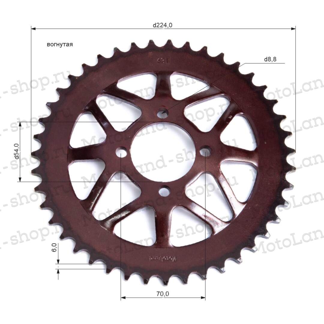 Венец, звезда ведомая (520-43) KAYO T2 красная