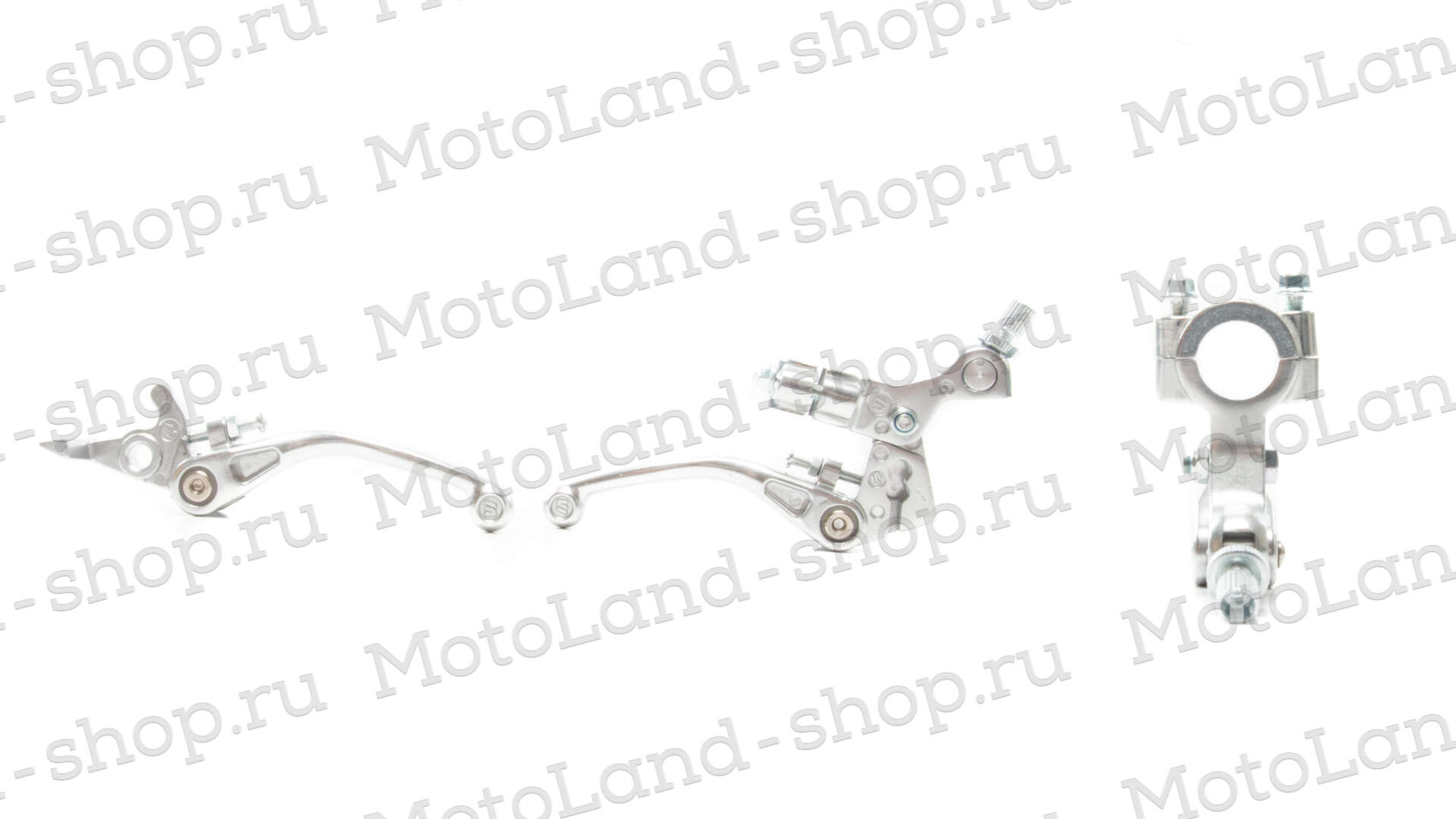 Рычаг сцепл.+тормоза складные c силиконовыми накладками черные/хром