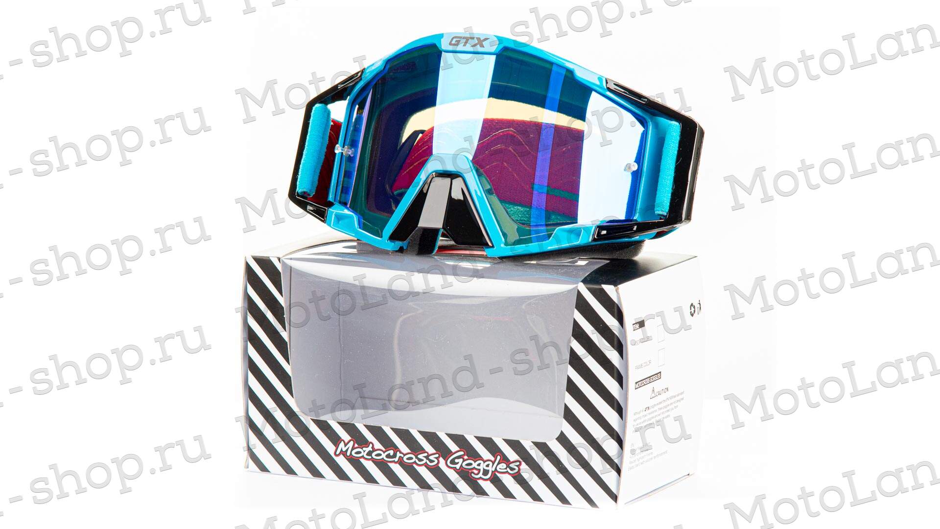 Очки Мотокросс GTX 5025 черно/голубые