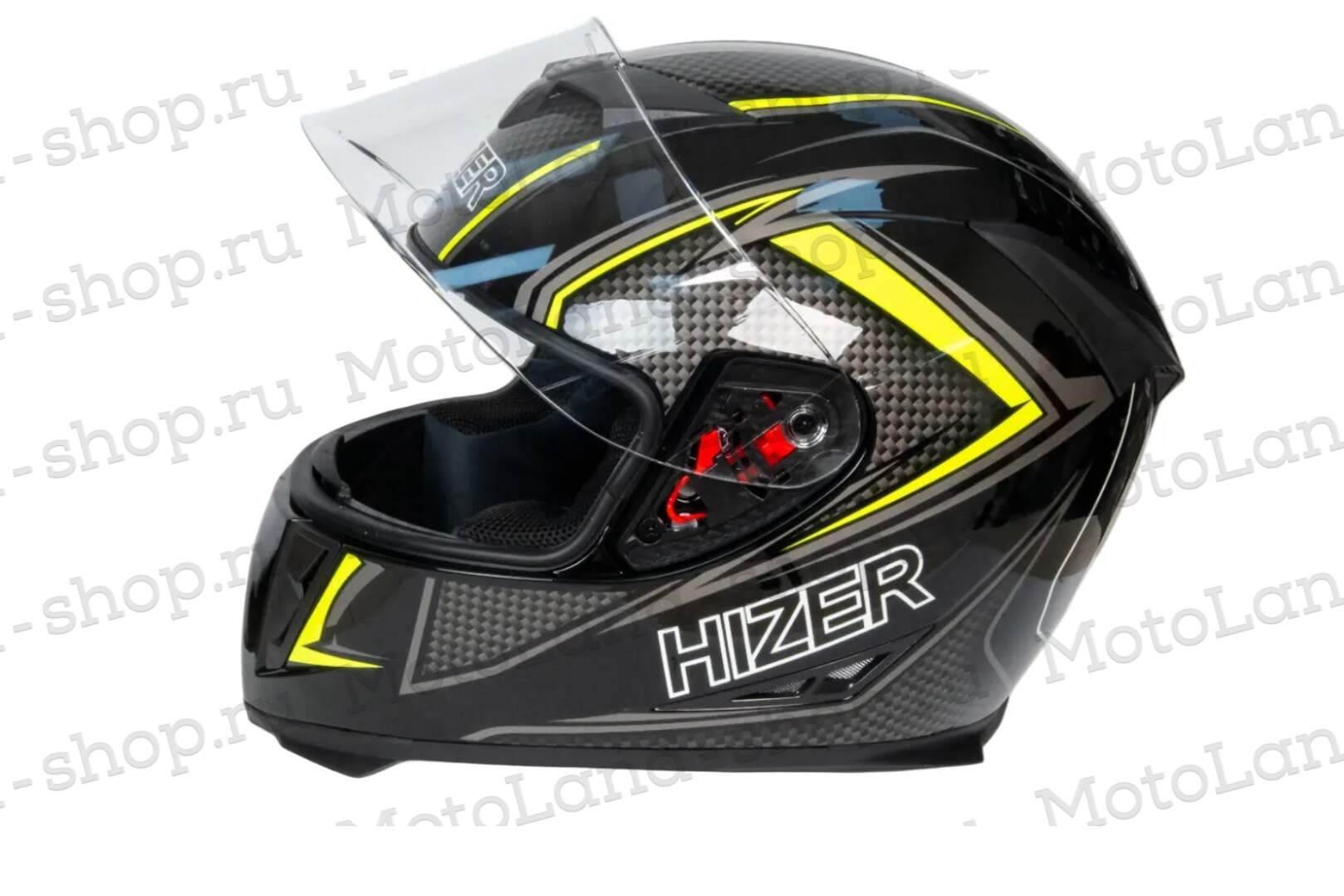 Шлем мото интеграл HIZER J5311 №1 (M)  black/lemon