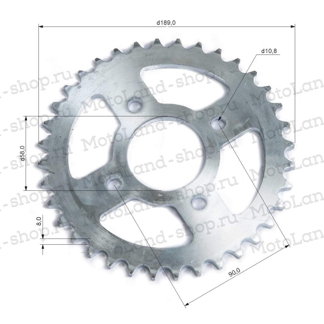 Венец, звезда ведомая (530-36) CG/CB 4х90х58
