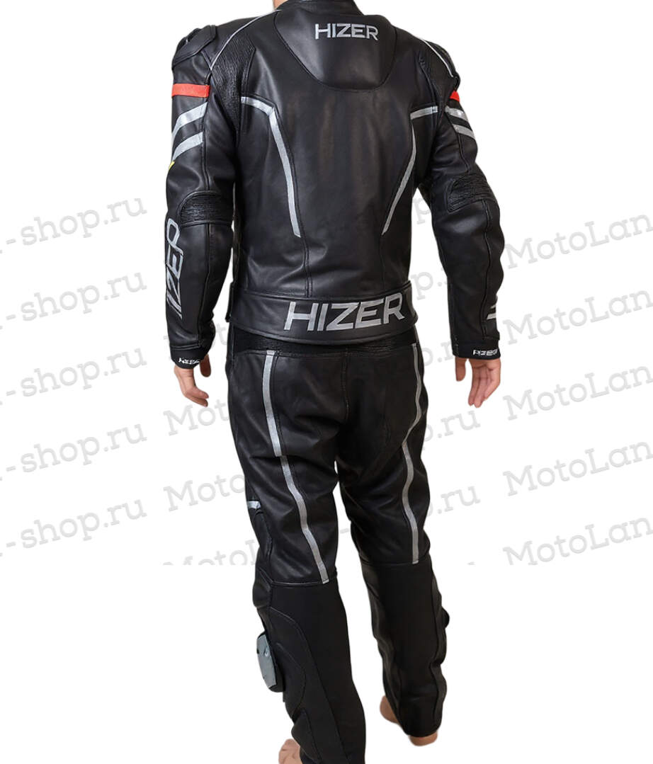 Комбинезон мотоциклетный (кожа) HIZER CE-1070 Gray (S)