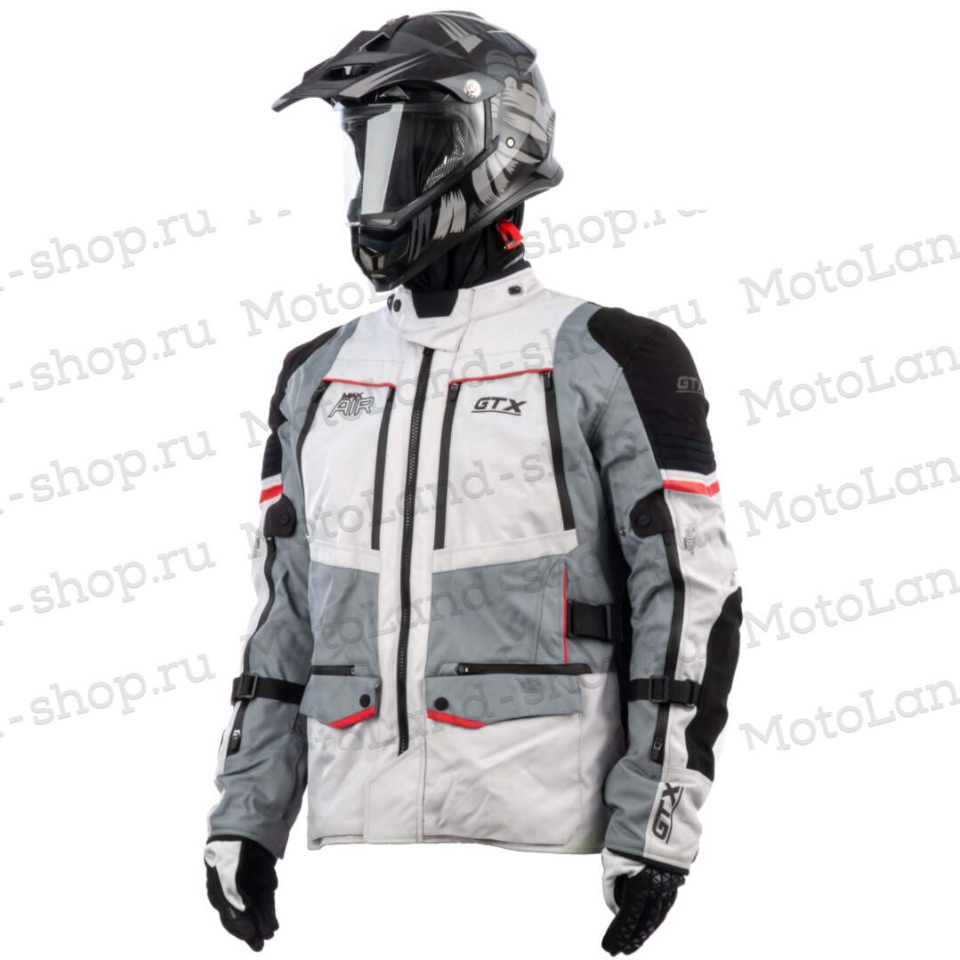 Куртка мотоциклетная (текстиль) GTX EJ-2405 LIGHT GREY (XL)