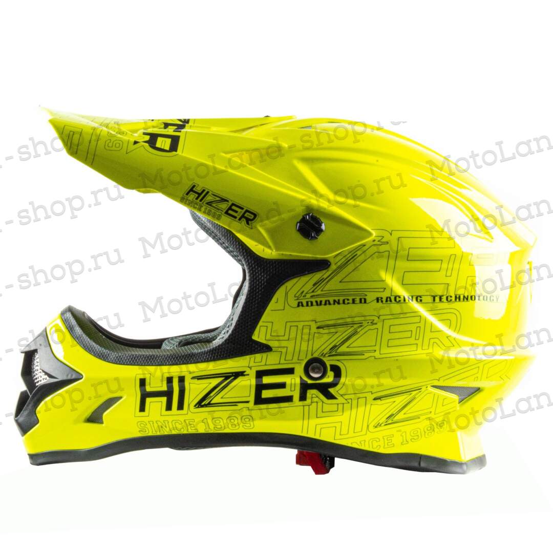 Шлем мото кроссовый HIZER J6805 №1 (L) lemon/green