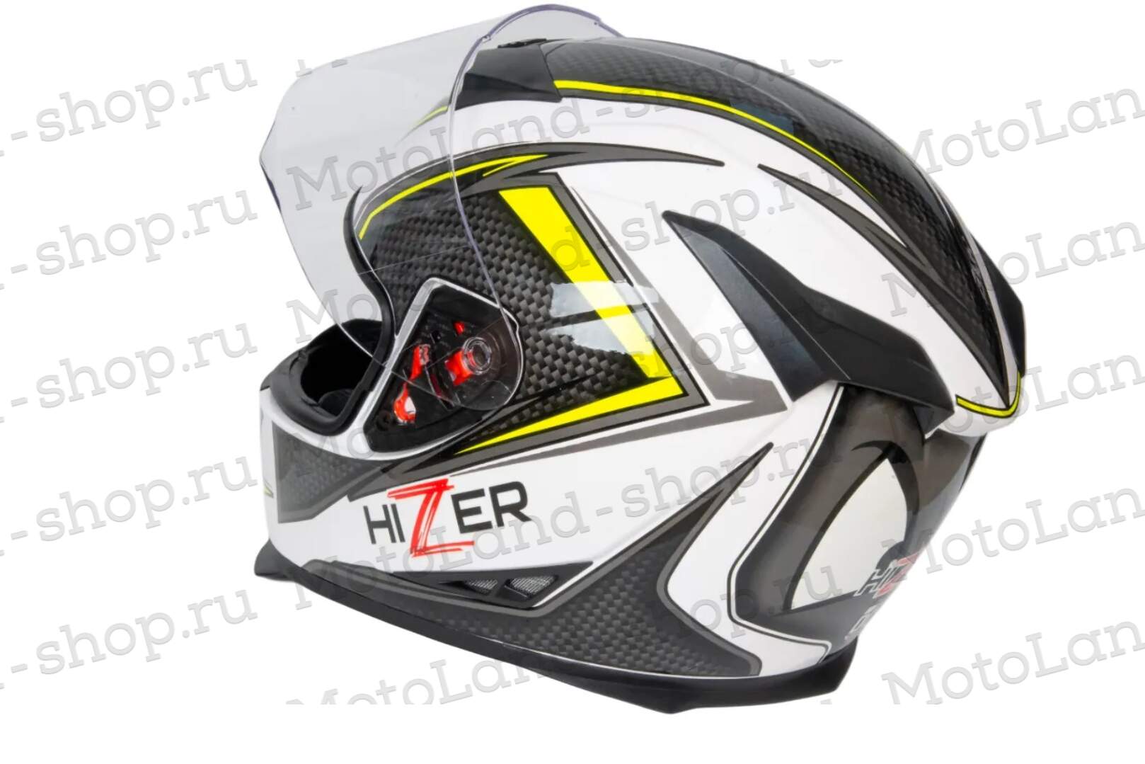 Шлем мото интеграл HIZER J5311 №2 (L)  white/lemon