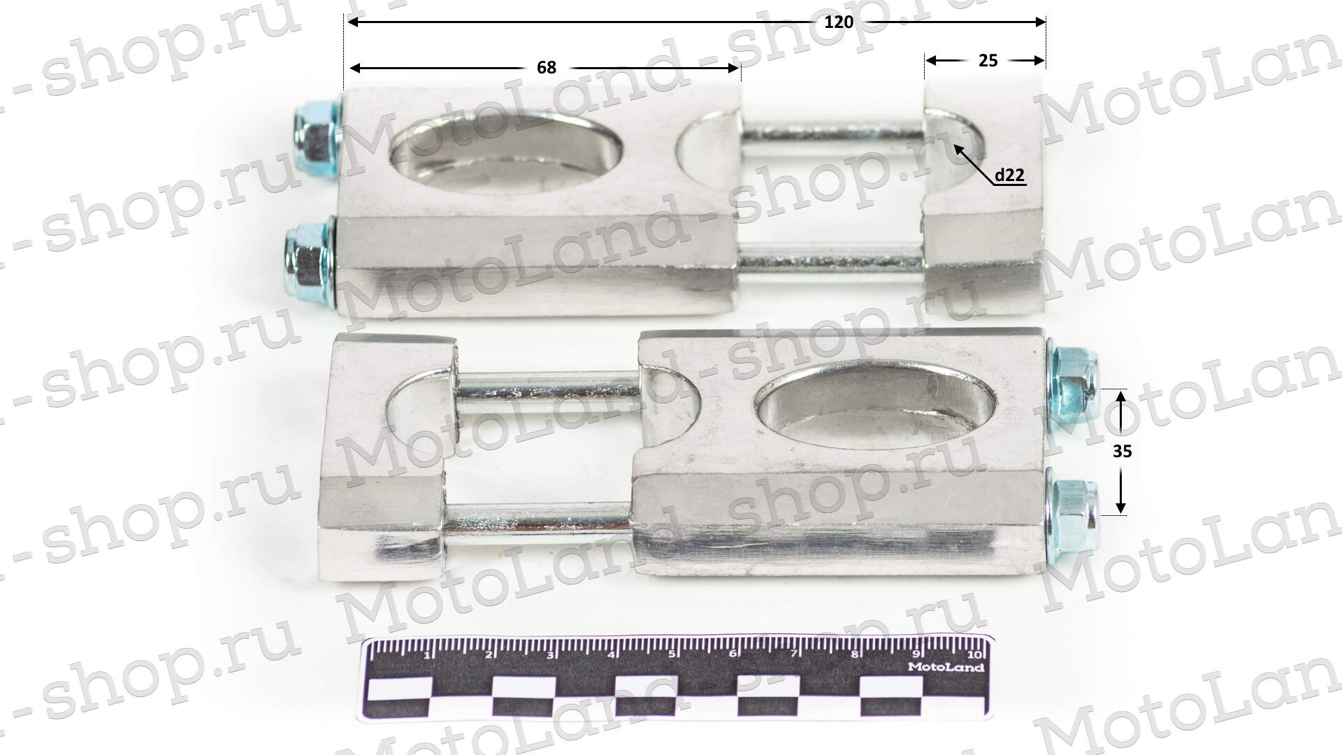 Крепление руля 22мм №2 (компл.) высокие 88мм