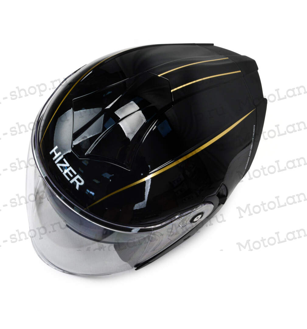 Шлем мото открытый HIZER 250 №1 (M) black