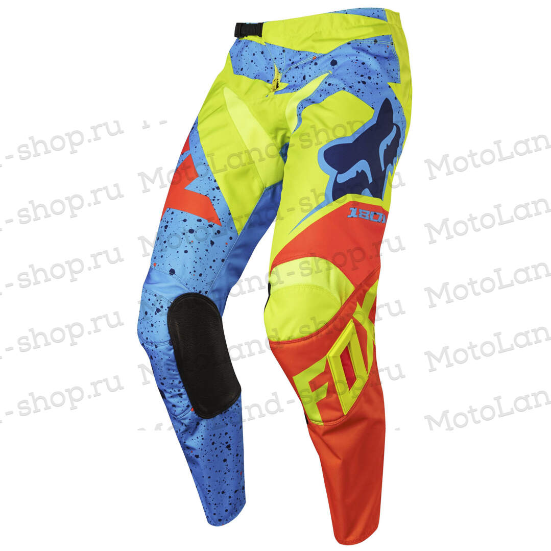 Штаны для мотокросса (детские) FOX №2 / Blue/Neon-Green (рост 140-145 см)