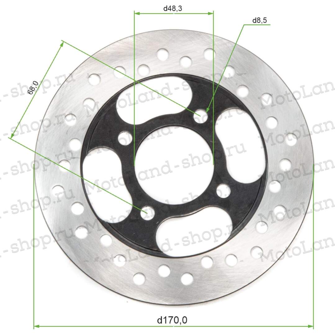 Диск тормозной задний (168мм) ATV EAGLE