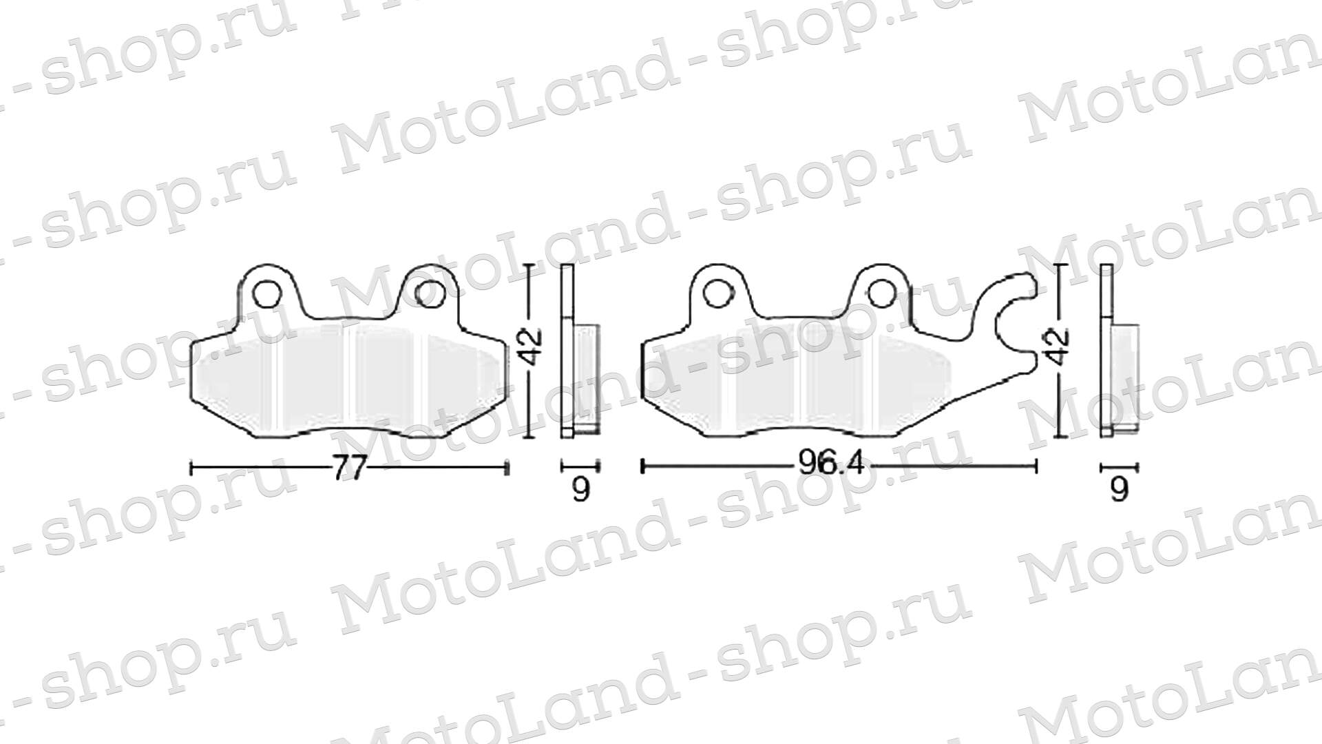 Колодки тормозные дисковые  №2 X-TECH (Coper-based) медь+кевлар