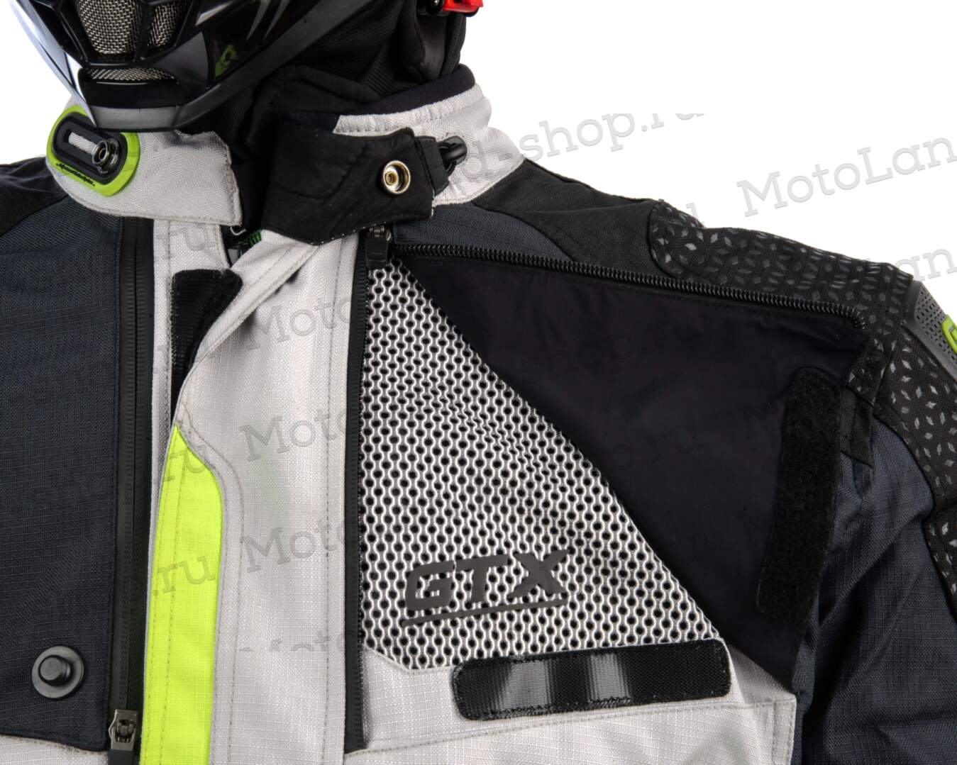 Куртка мотоциклетная (текстиль) GTX EJ-2402 BLACK/LIGHT GREY/NAVY (L)