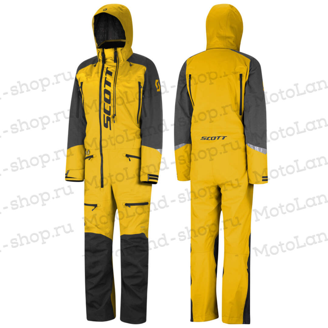 Комбинезон для снегохода SCOTT DS Shell Dryo One Piece (-5 C) №2 yellow-black (текстиль) (M)