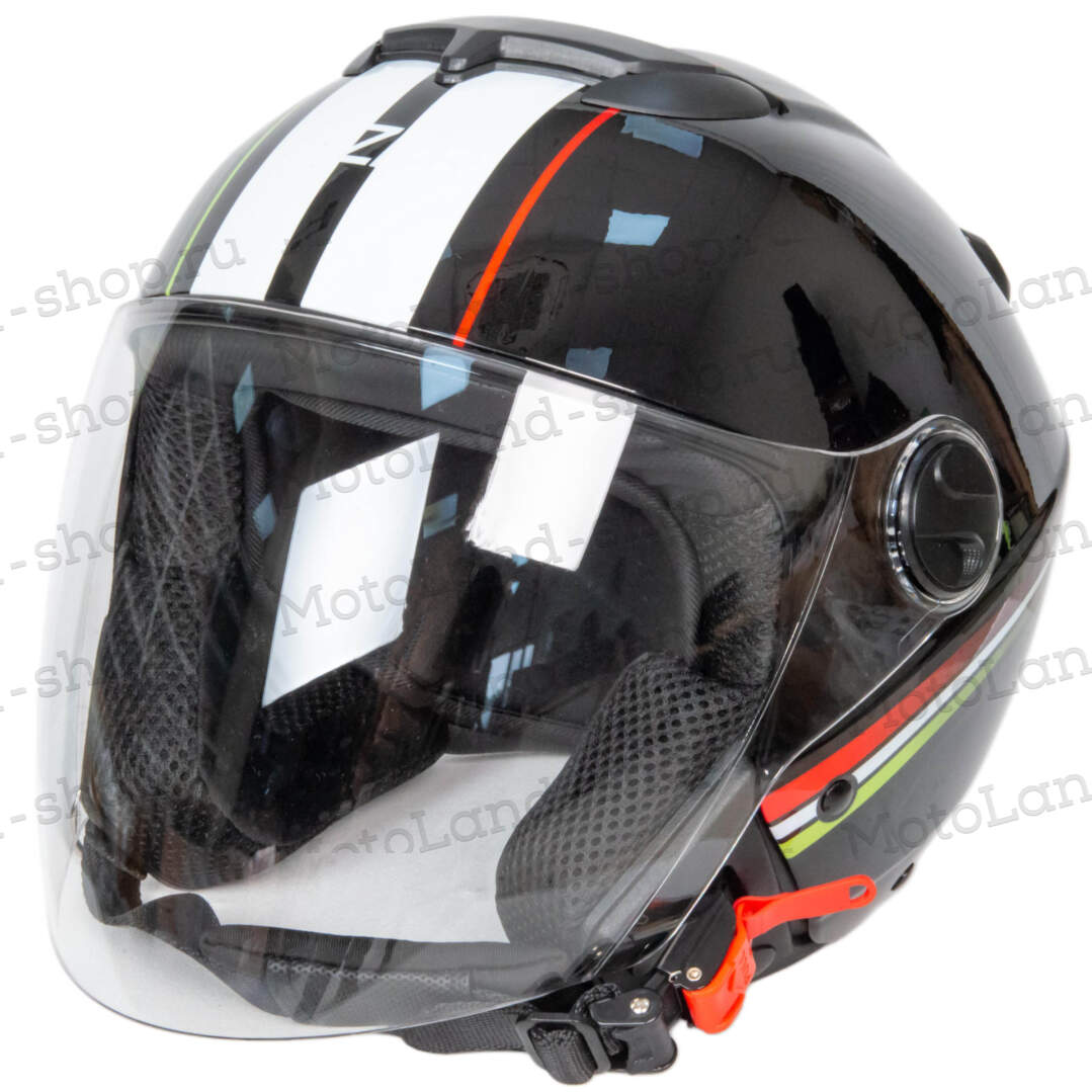 Шлем мото открытый HIZER 217 №2 (M)  black