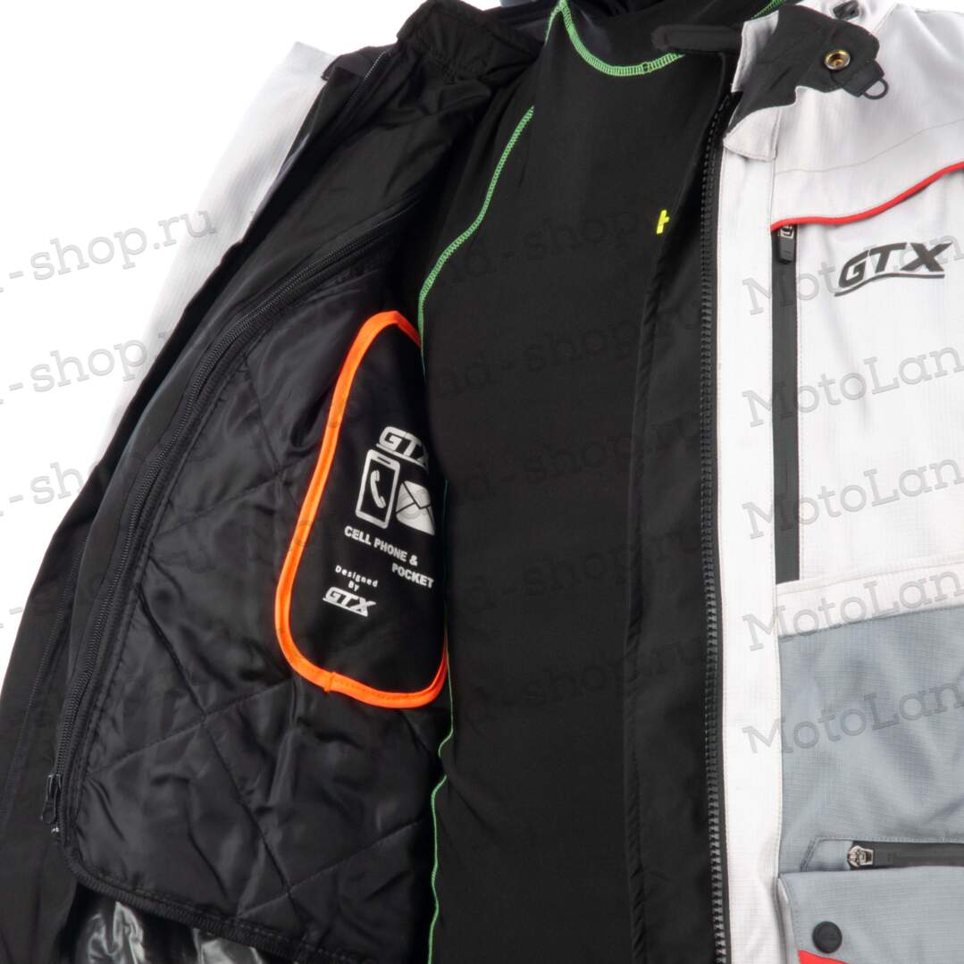 Куртка мотоциклетная (текстиль) GTX EJ-2405 LIGHT GREY (XXL)