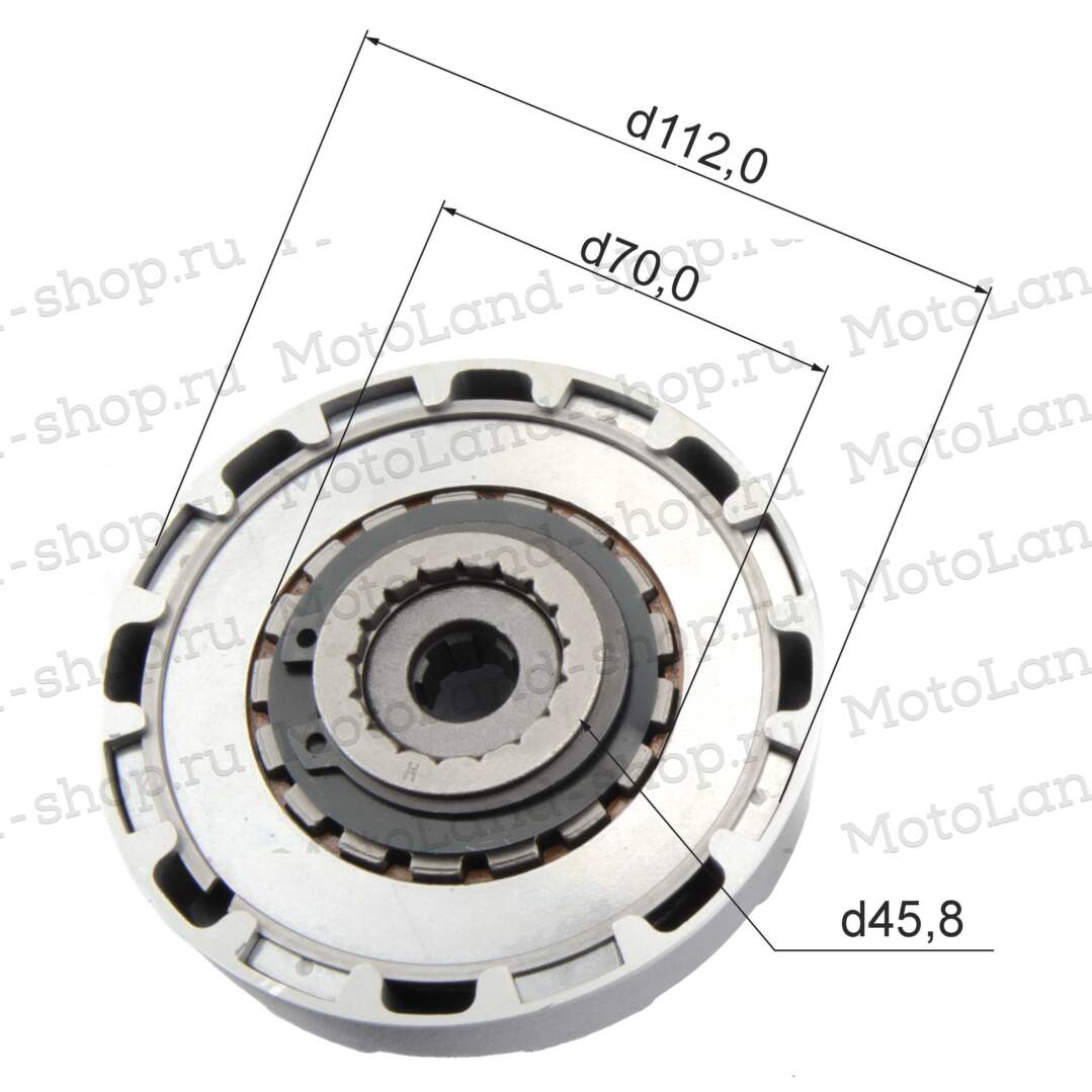 Барабан сцепления в сборе 152FMH 110см3 (механика) X-TECH