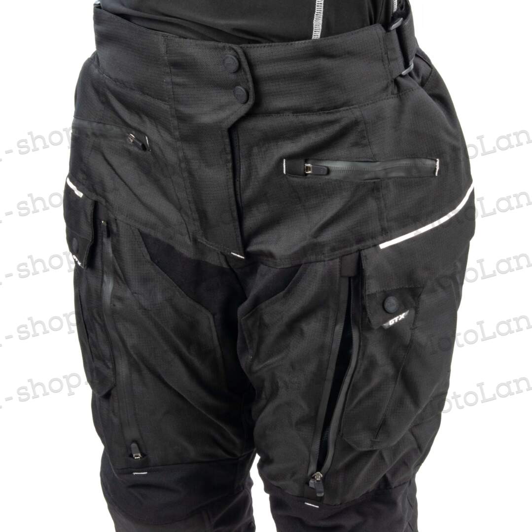 Штаны мотоциклетные (текстиль) женские GTX EJ-3001 BLACK (L)