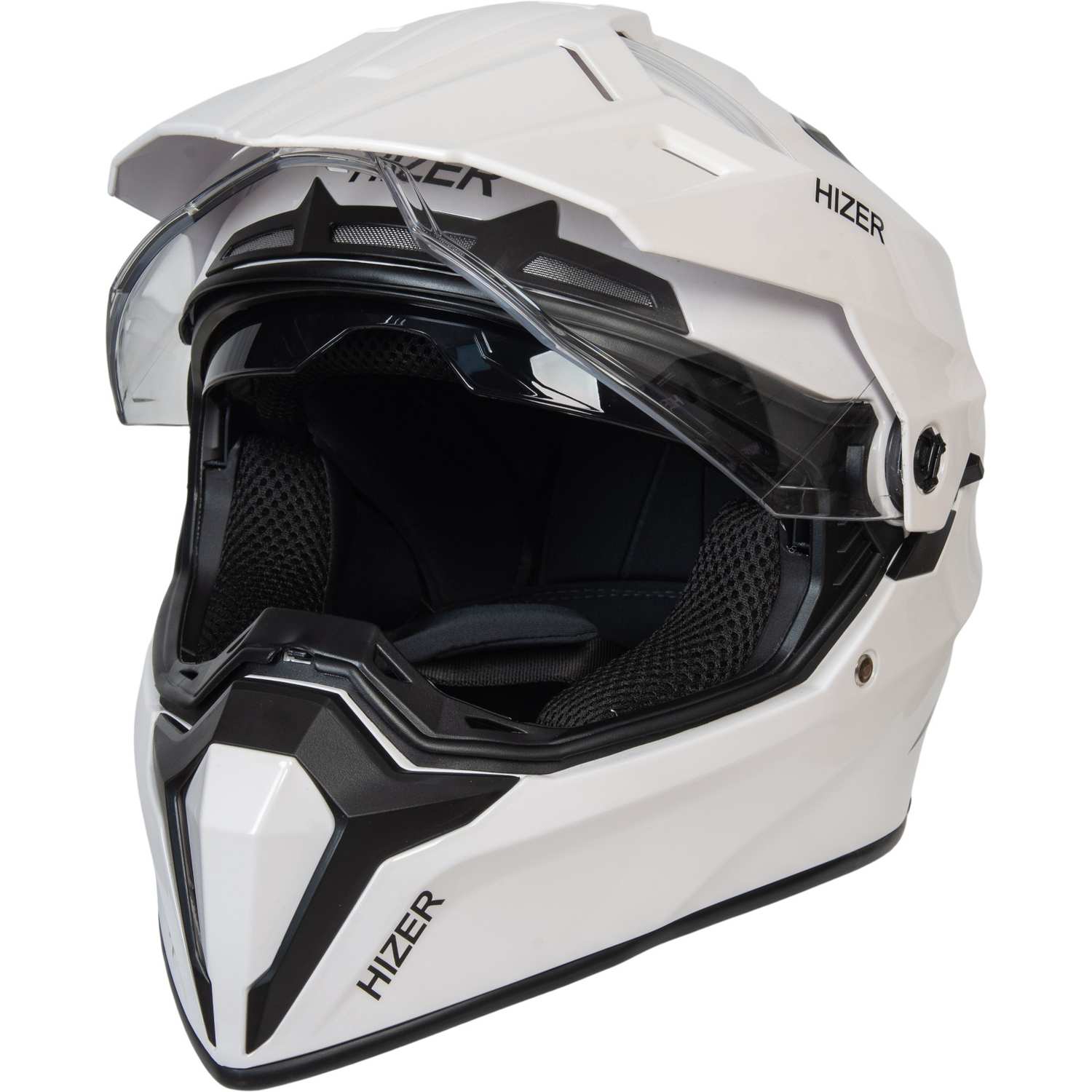 Шлем мото мотард HIZER J6808 №3 (XXL) white (2 визора)