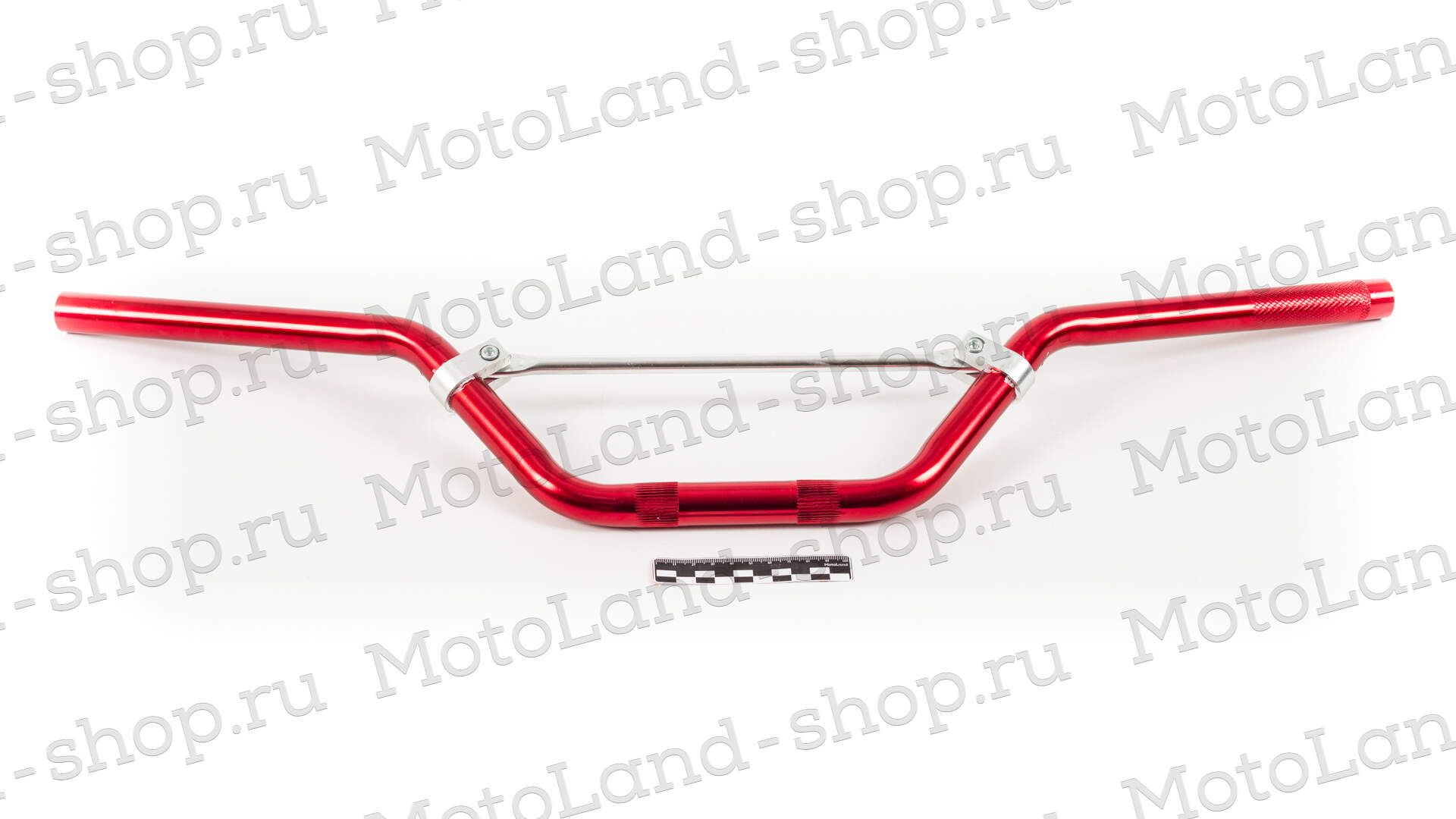 Руль 22мм №3 с перекладиной красный