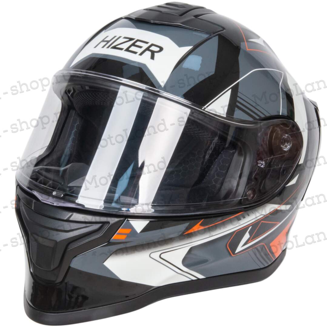 Шлем мото интеграл HIZER J5325 №3 (L) orange
