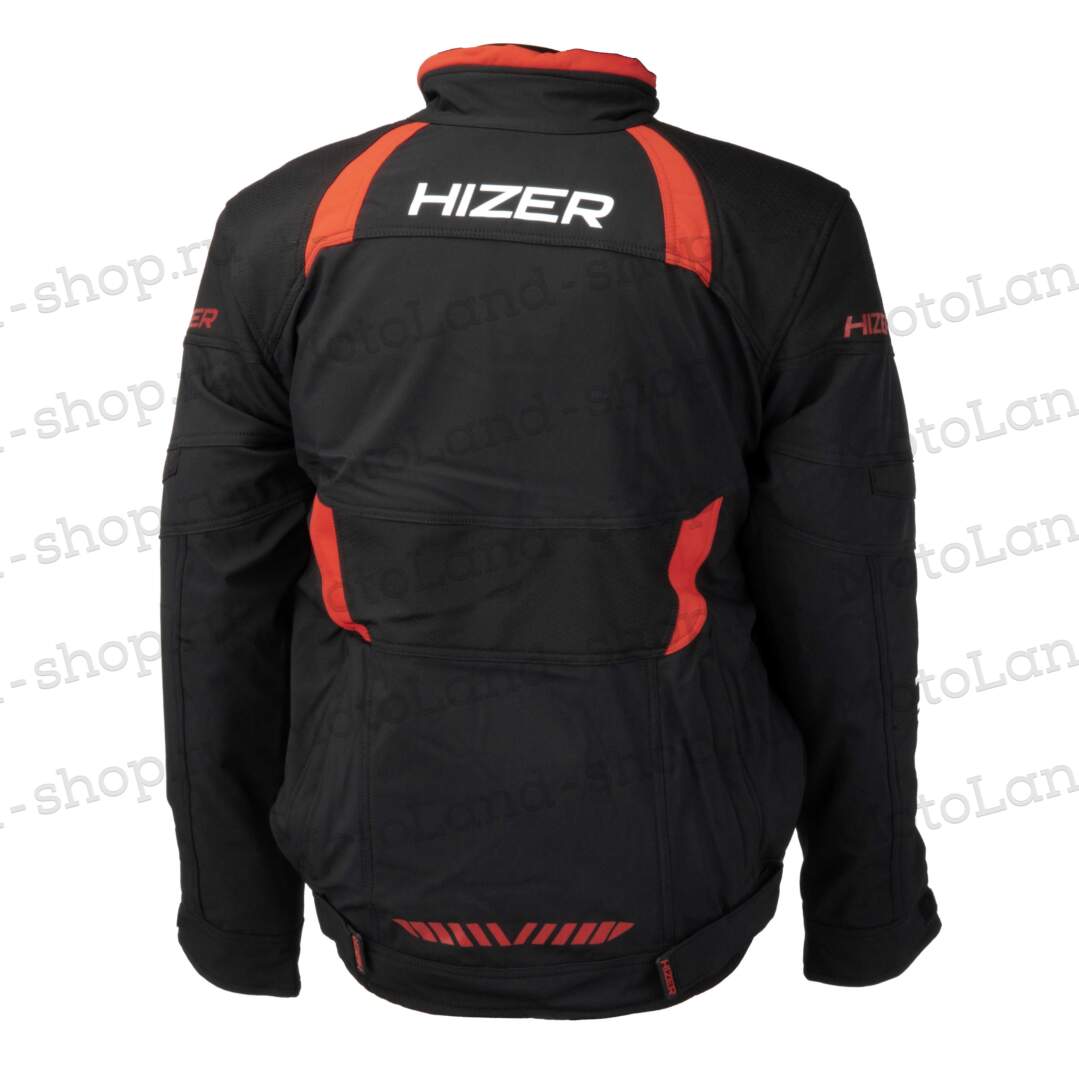Куртка для снегохода HIZER №1 black-red (текстиль) (XL)