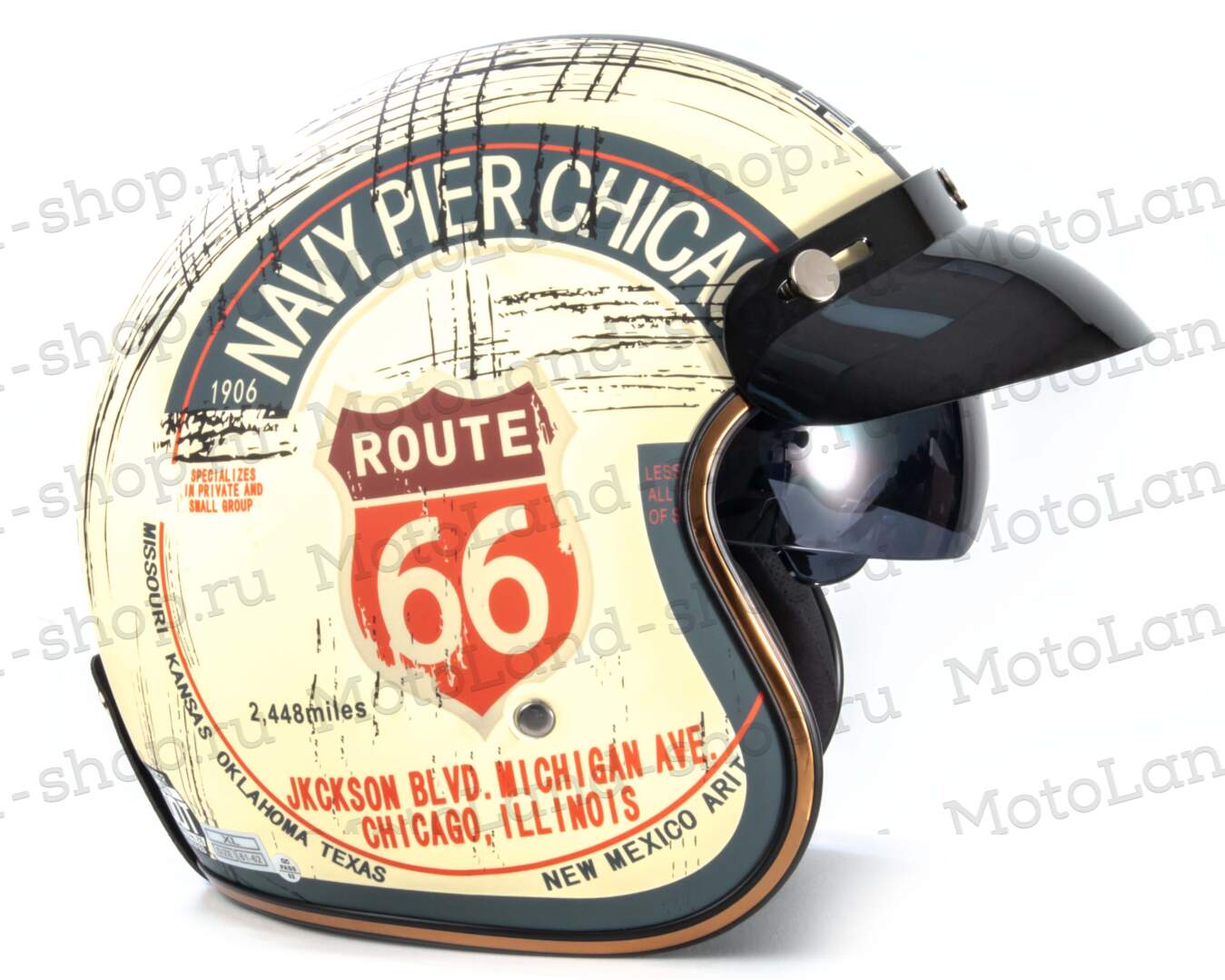 Шлем мото открытый HIZER J510 №1 (S)