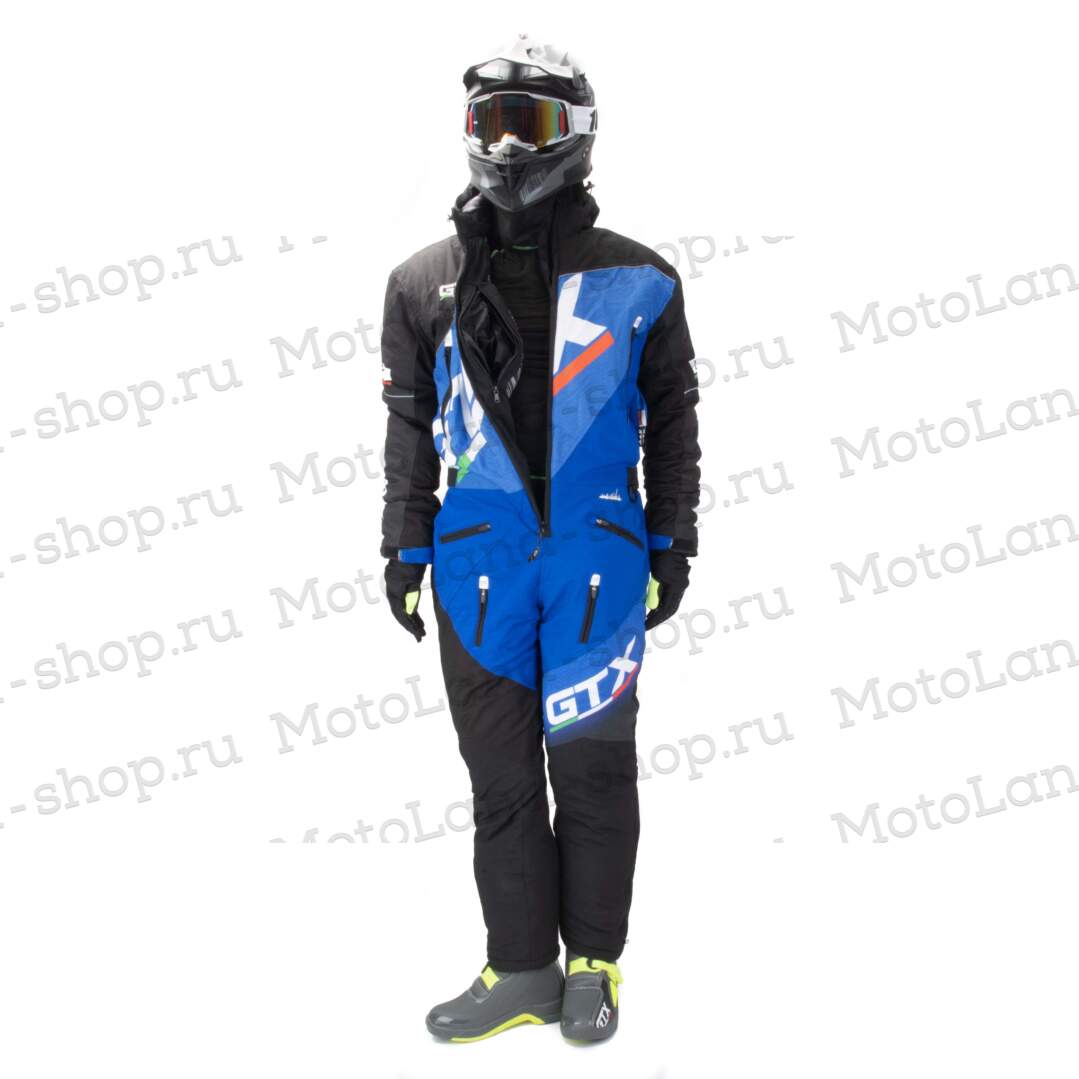Комбинезон для снегохода GTX №1 black-blue (текстиль) (XXXL)