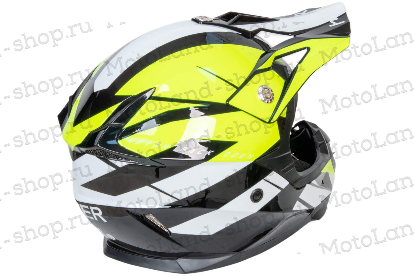 Шлем мото кроссовый HIZER 915 №7 (XL) neon/yellow/white