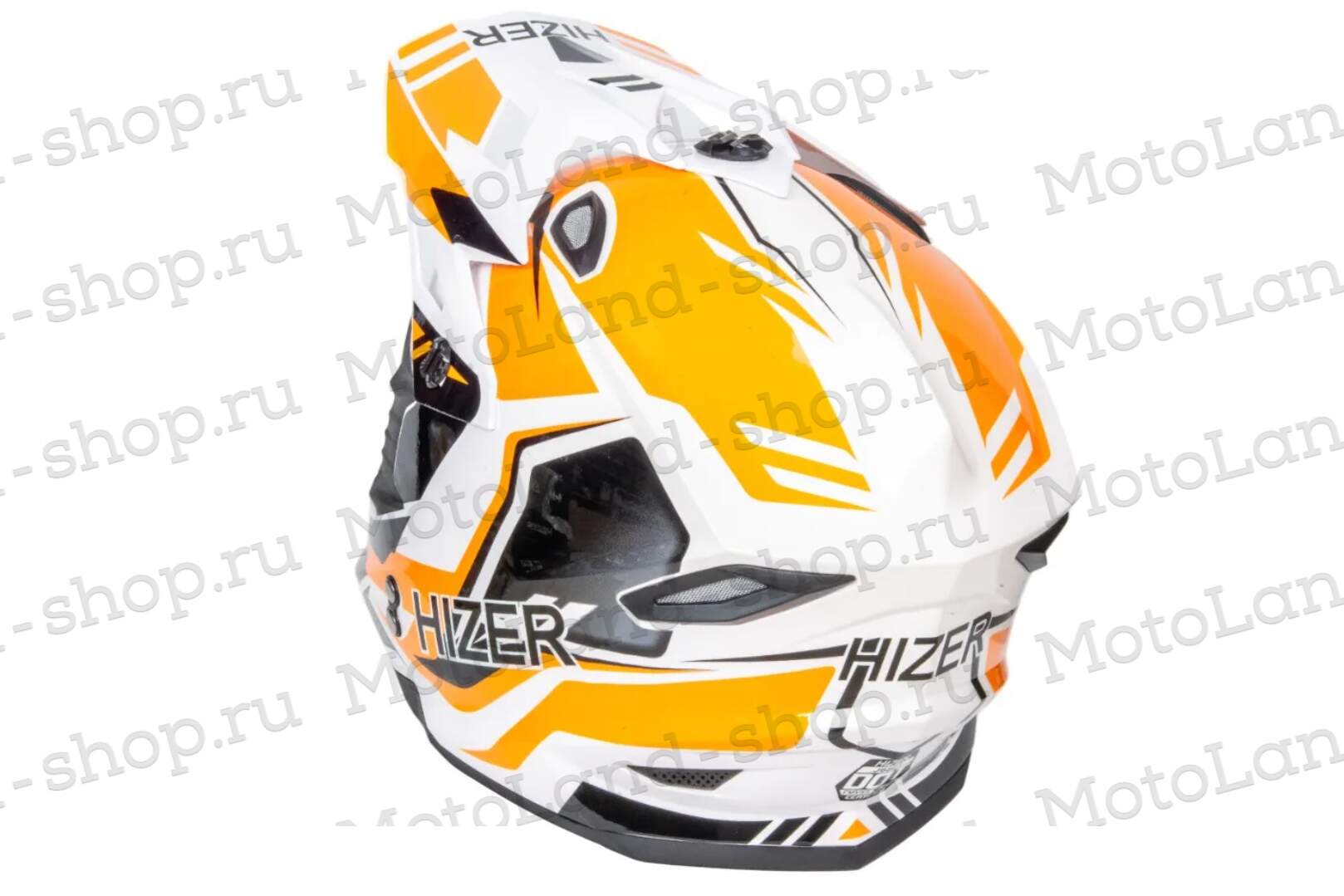 Шлем мото кроссовый HIZER J6801 №7 (M) neon yellow