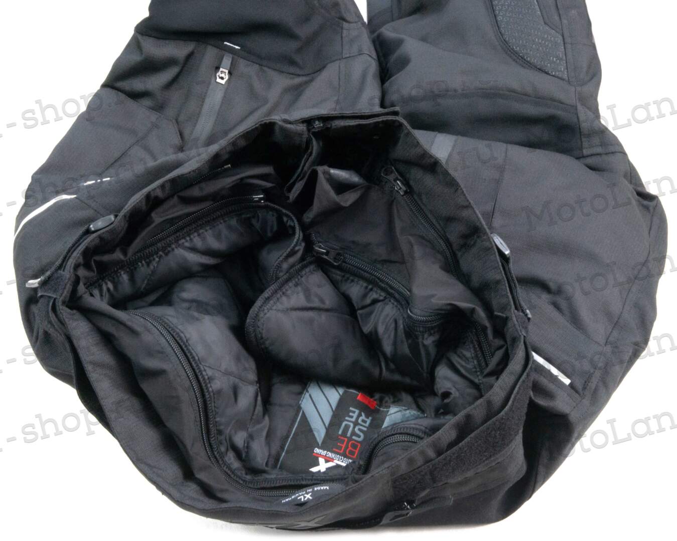 Штаны мотоциклетные (текстиль) GTX EJ-3001 BLACK (XL)