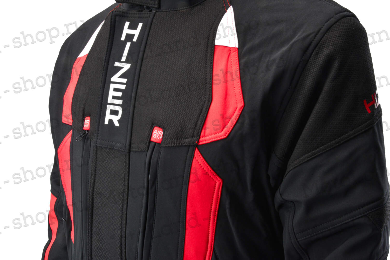 Куртка для снегохода HIZER №1 black-red (текстиль) (S)