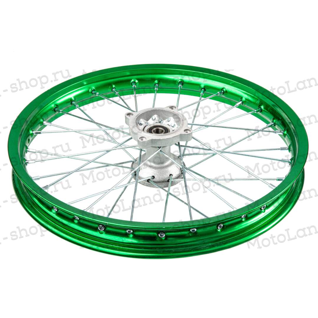 Обод передний 17" (1,60-R17 d=15mm) алюминий/зеленый