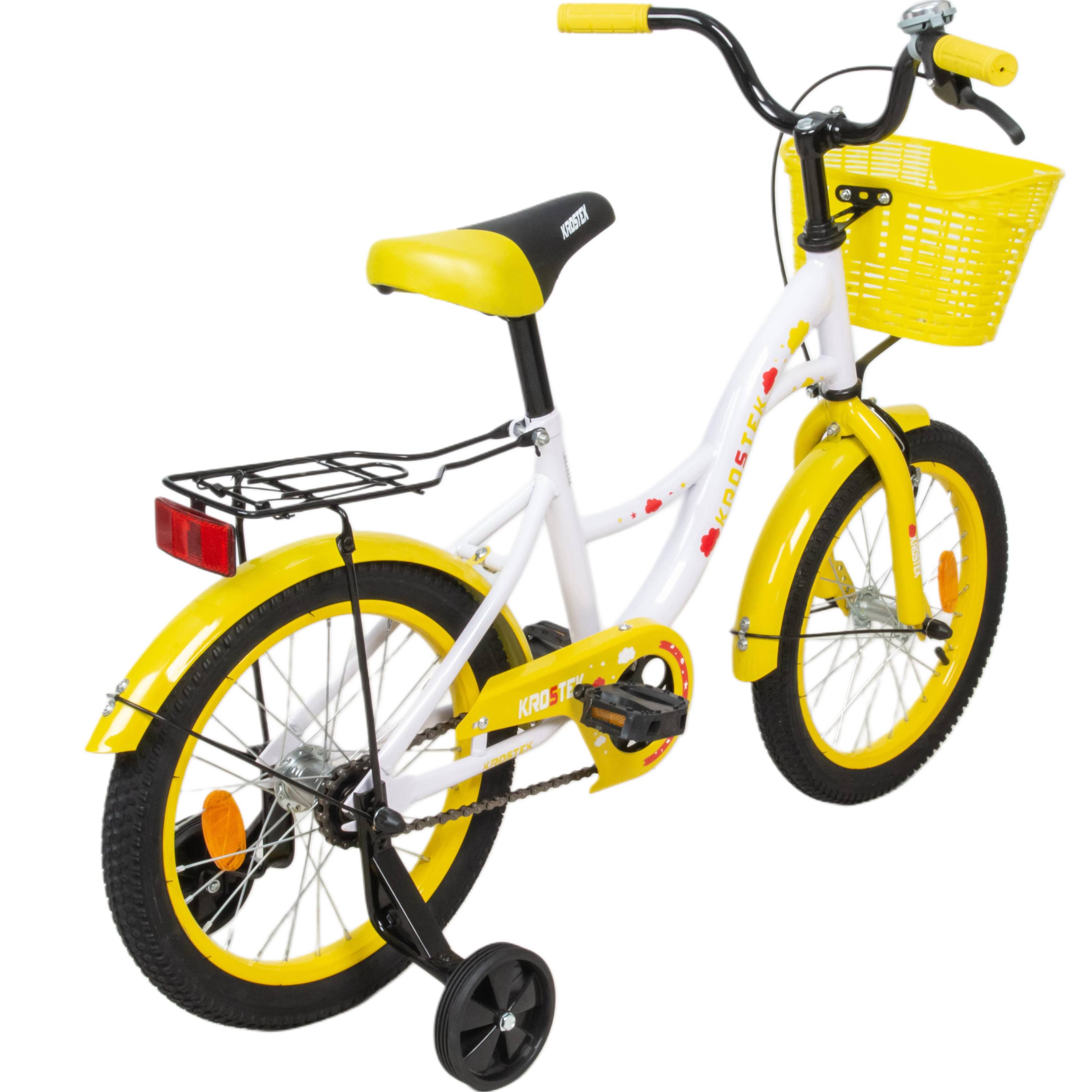 Велосипед 16" KROSTEK PLAY (желтый)