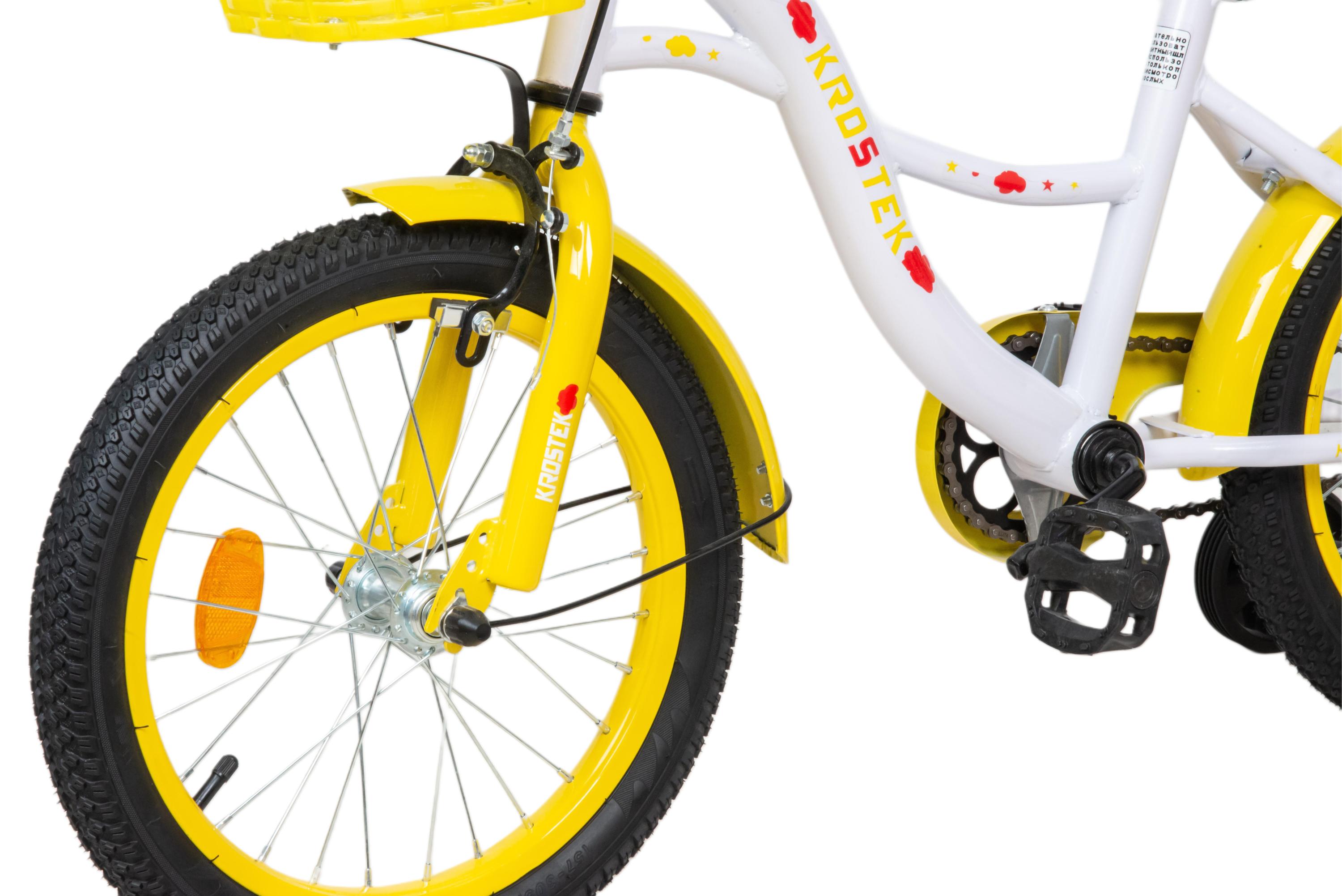 Велосипед 16" KROSTEK PLAY (желтый)