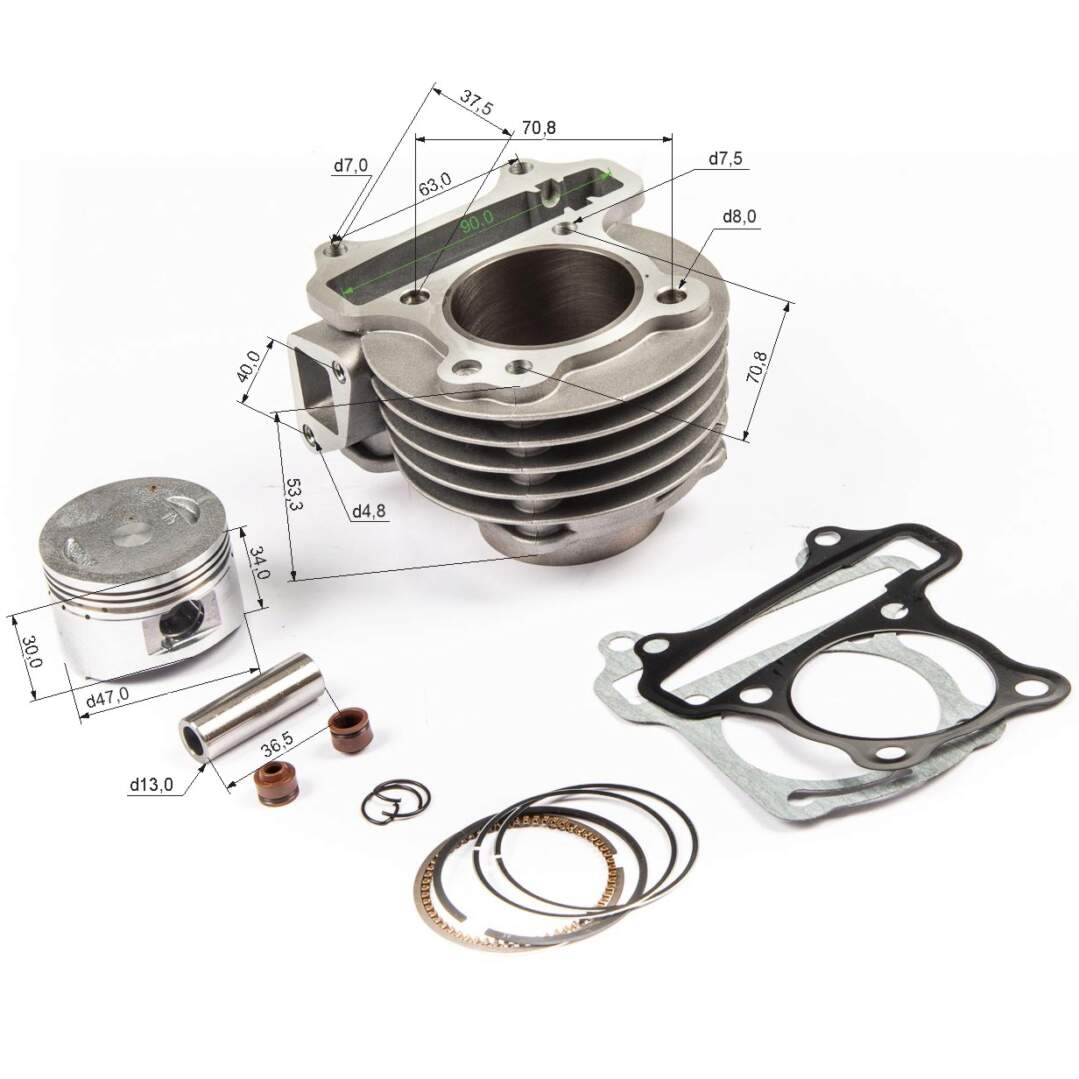 Цилиндро поршневая группа ( ЦПГ ) 139QMB 80см3 d=47mm