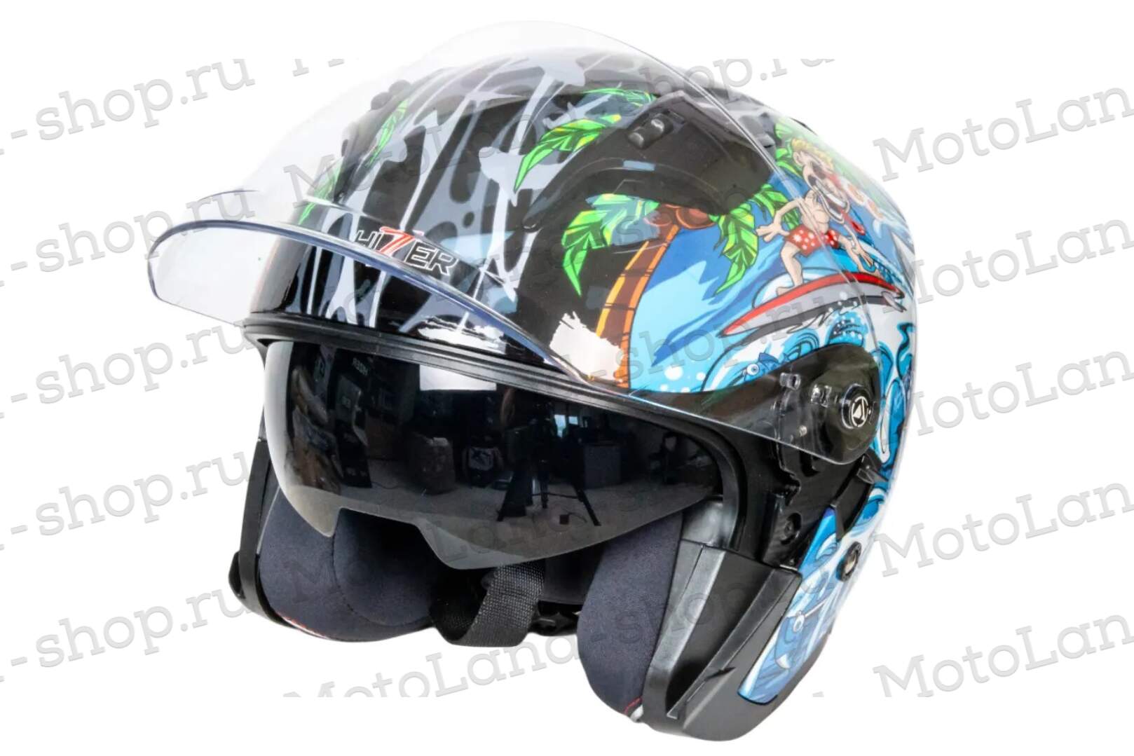 Шлем мото открытый HIZER 237 №1 (M)