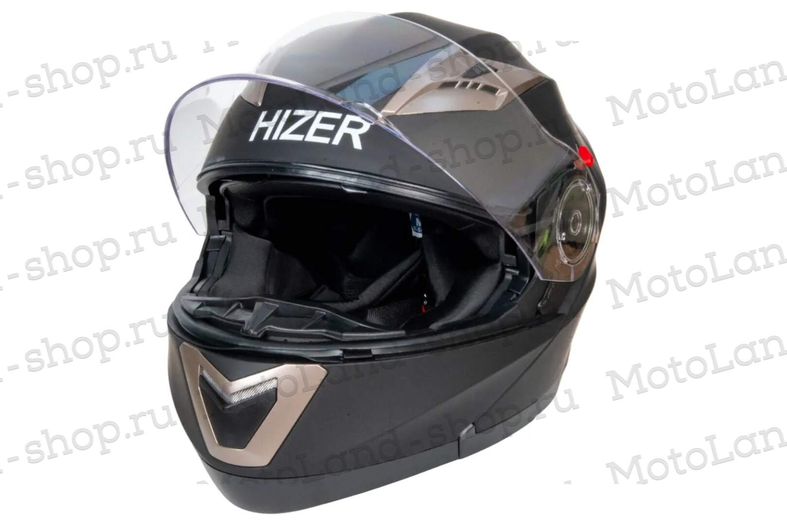 Шлем мото модуляр HIZER 625 №1 (M) matt black (2 визора)