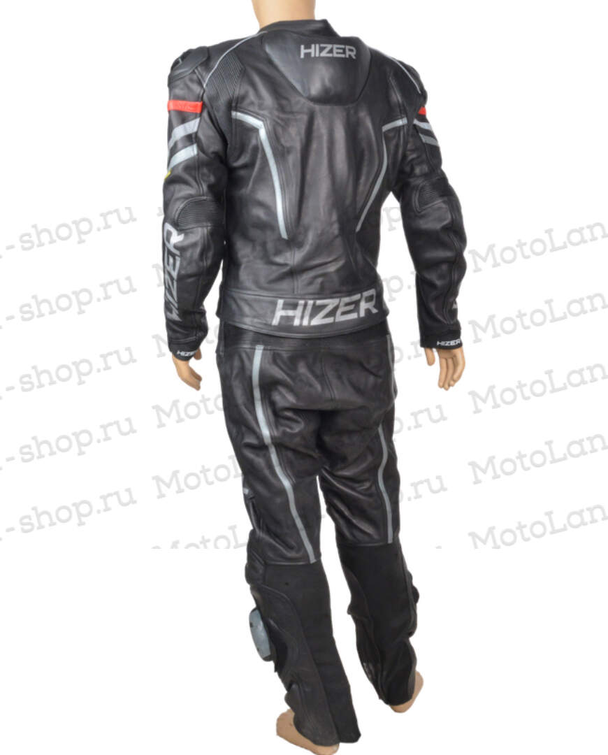 Комбинезон мотоциклетный (кожа) HIZER CE-1070 Gray (L)