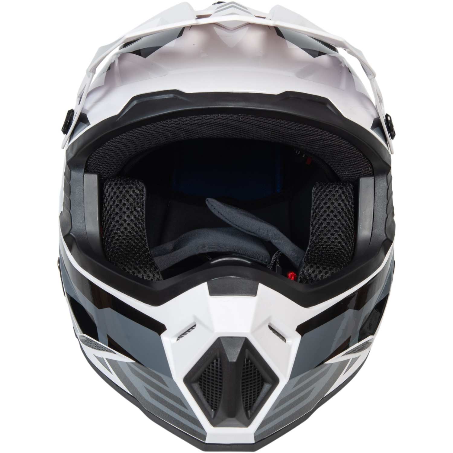 Шлем мото кроссовый HIZER J6801 №4 (S) white/gray