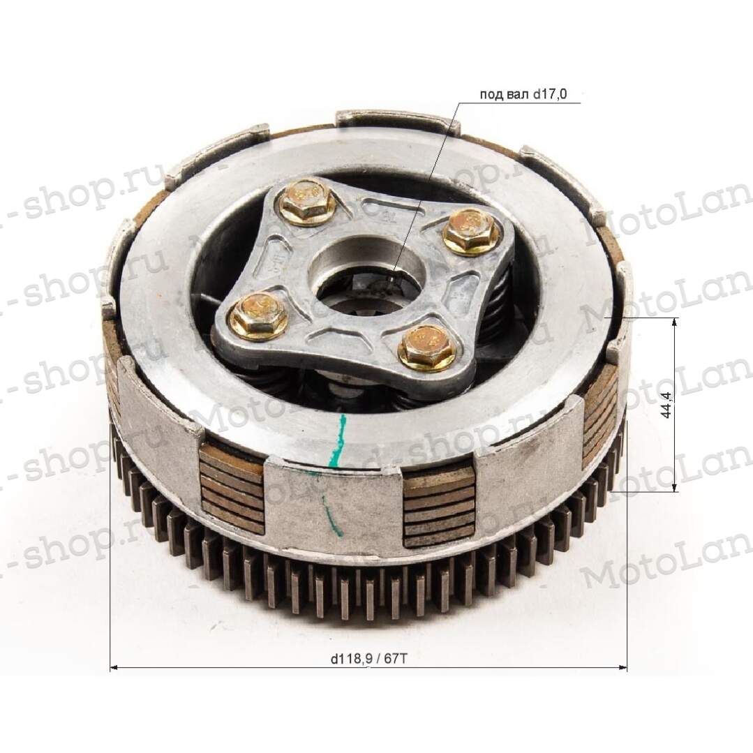 Барабан сцепления в сборе YX150/160 (W150-2/W150-5/W160-2) 150см3 160см3