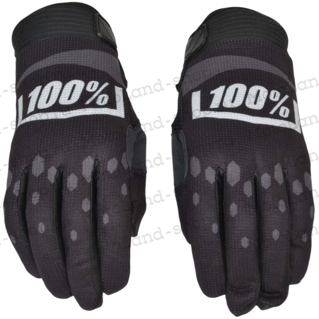Перчатки мото 100% №6 black/gray (L) мотокросс