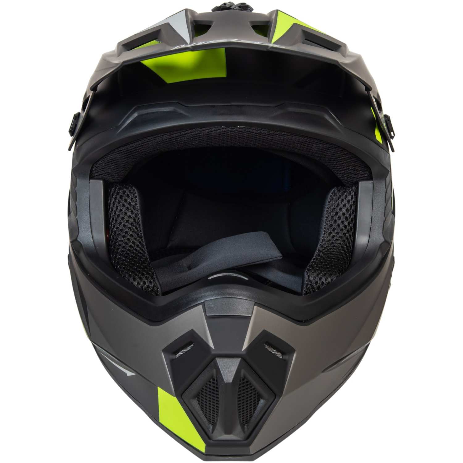 Шлем мото кроссовый HIZER J6801 №1 (S) gray/lemon