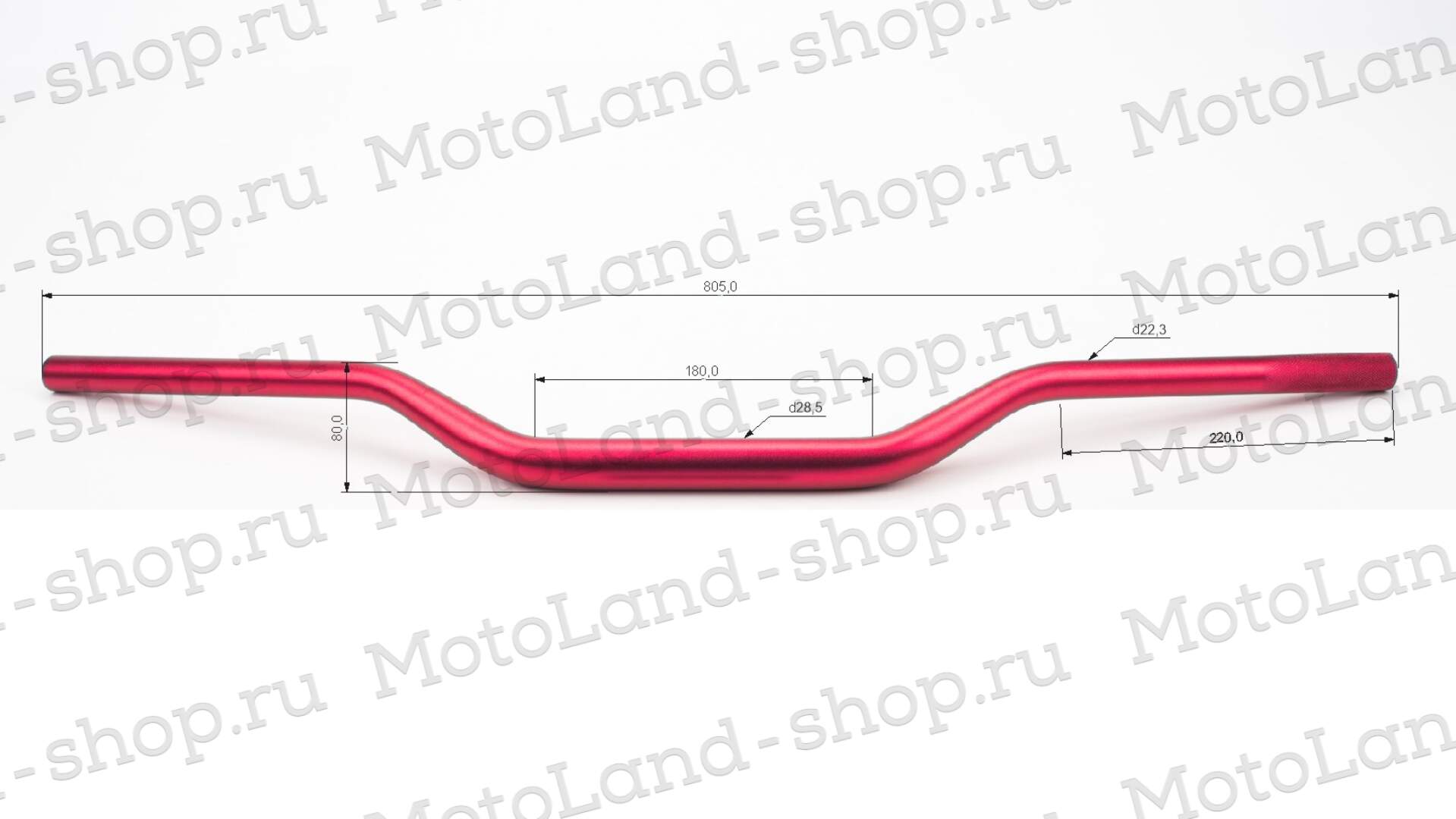 Руль 28мм №5 красный