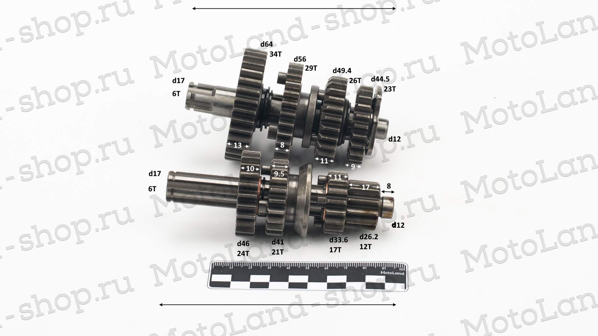 КПП в сборе 152FMH, 153FMH 110см3 (6001+6203+6201) 