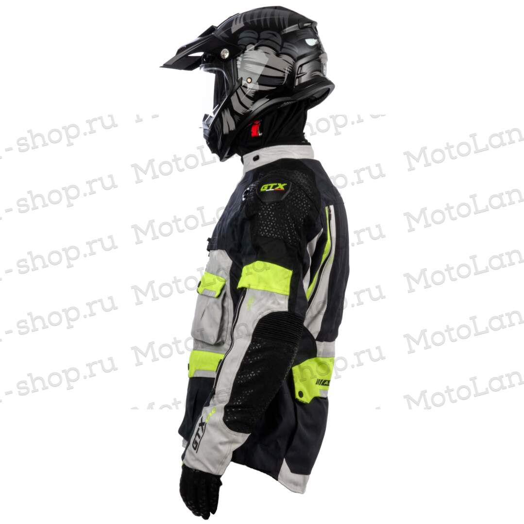 Куртка мотоциклетная (текстиль) GTX EJ-2402 BLACK/LIGHT GREY/NAVY (M)