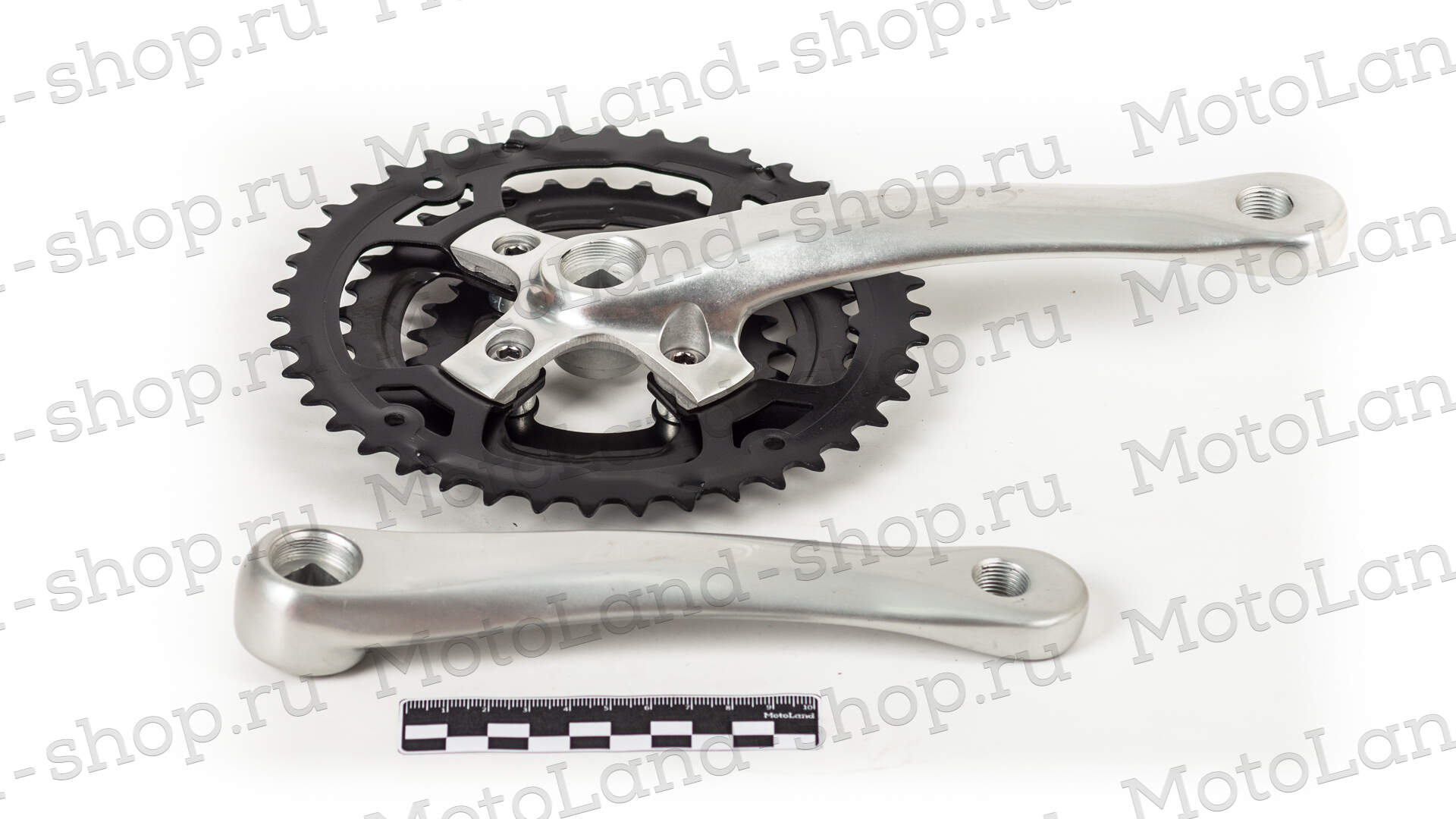 Шатун NECO NSP-3005  звёзды 24/34/42T аллюминий,черный,170мм