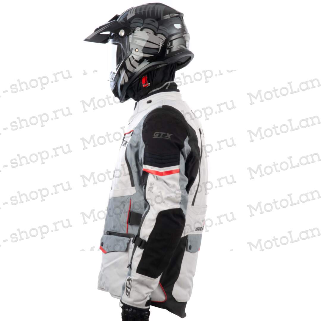 Куртка мотоциклетная (текстиль) GTX EJ-2405 LIGHT GREY (XXL)